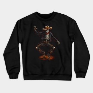 Dancing Skeleton Cowboy Crewneck Sweatshirt